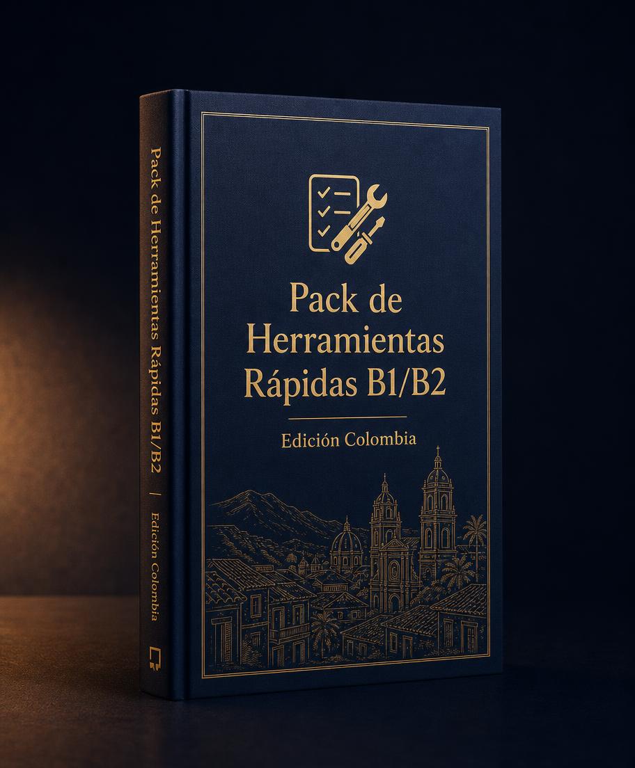 Mockup editorial de Pack de Herramientas Rápidas B1/B2